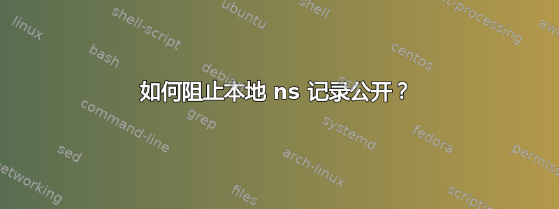 如何阻止本地 ns 记录公开？