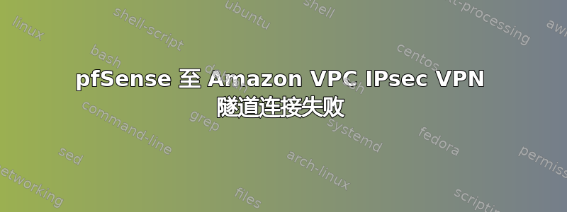 pfSense 至 Amazon VPC IPsec VPN 隧道连接失败