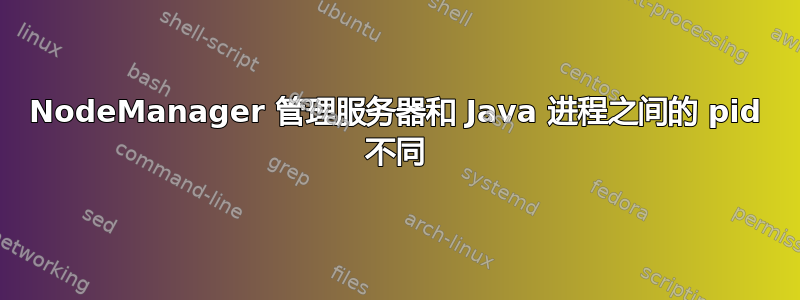 NodeManager 管理服务器和 Java 进程之间的 pid 不同