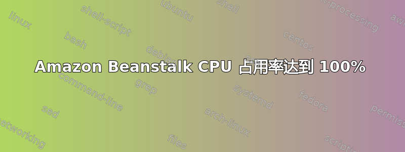 Amazon Beanstalk CPU 占用率达到 100%