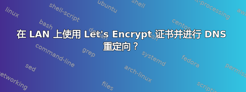 在 LAN 上使用 Let's Encrypt 证书并进行 DNS 重定向？