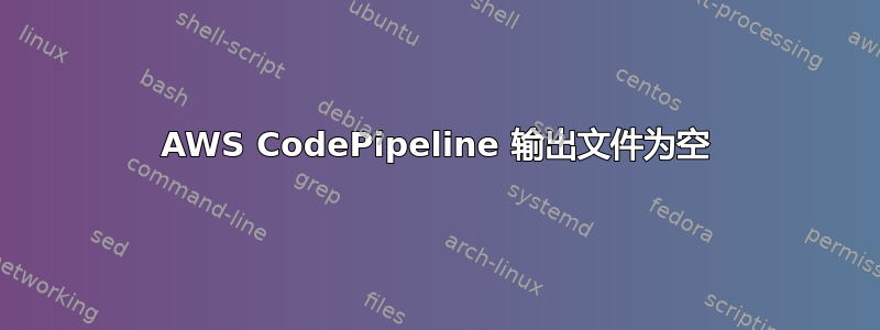 AWS CodePipeline 输出文件为空