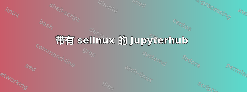 带有 selinux 的 Jupyterhub