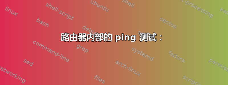 路由器内部的 ping 测试：