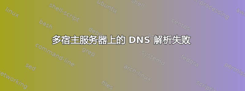 多宿主服务器上的 DNS 解析失败