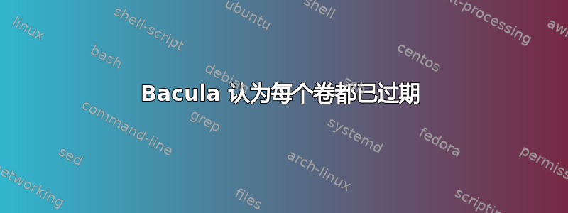 Bacula 认为每个卷都已过期