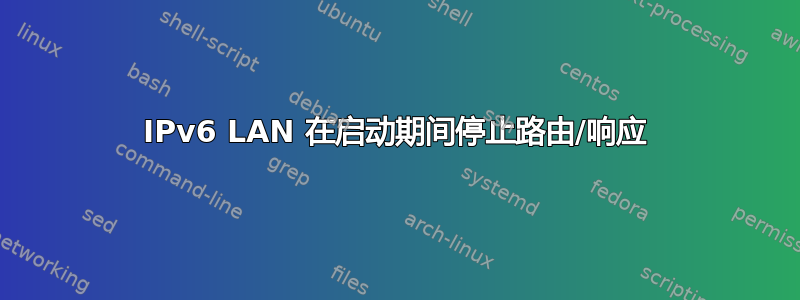 IPv6 LAN 在启动期间停止路由/响应