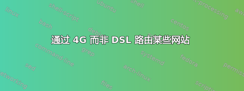 通过 4G 而非 DSL 路由某些网站