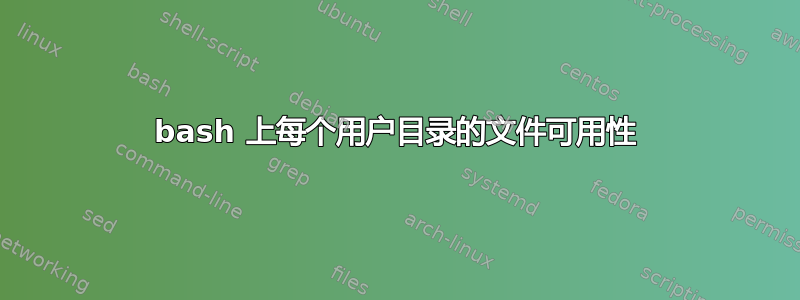 bash 上每个用户目录的文件可用性