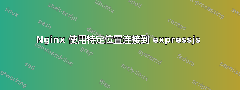 Nginx 使用特定位置连接到 expressjs