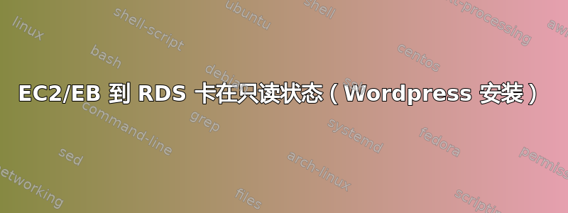 EC2/EB 到 RDS 卡在只读状态（Wordpress 安装）