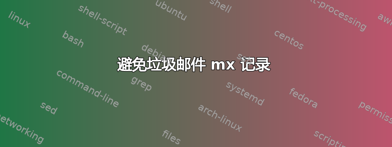 避免垃圾邮件 mx 记录