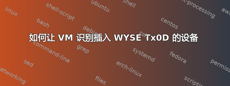 如何让 VM 识别插入 WYSE Tx0D 的设备