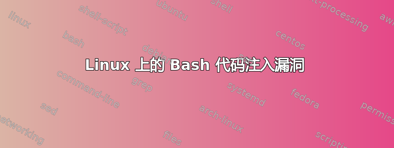 Linux 上的 Bash 代码注入漏洞