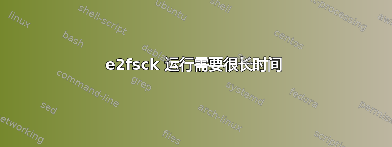 e2fsck 运行需要很长时间