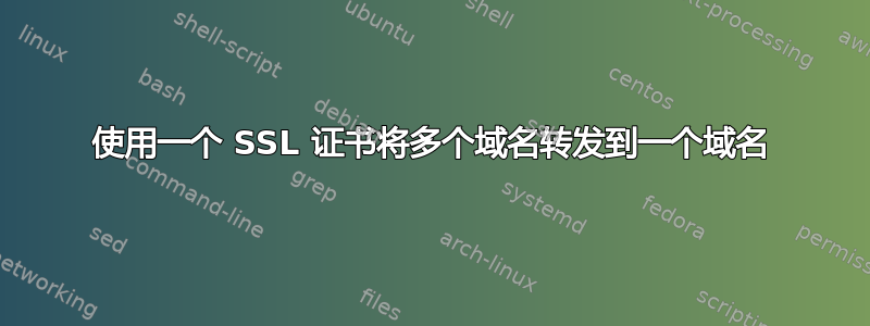 使用一个 SSL 证书将多个域名转发到一个域名