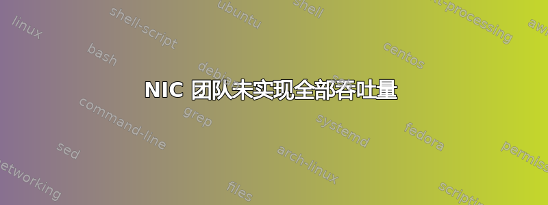 NIC 团队未实现全部吞吐量