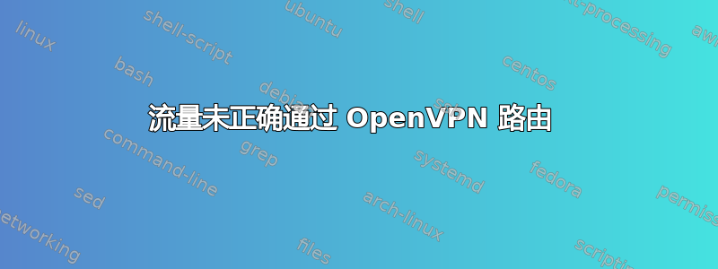 流量未正确通过 OpenVPN 路由 