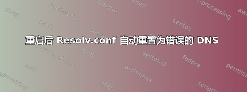 重启后 Resolv.conf 自动重置为错误的 DNS