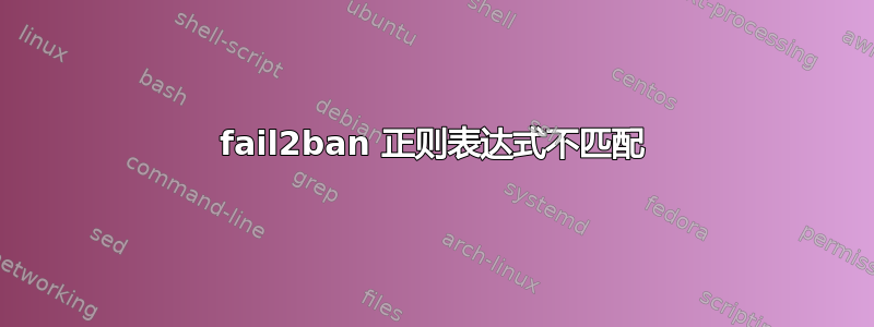 fail2ban 正则表达式不匹配