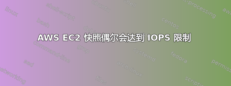 AWS EC2 快照偶尔会达到 IOPS 限制