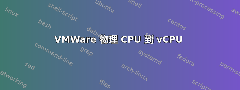 VMWare 物理 CPU 到 vCPU