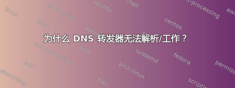 为什么 DNS 转发器无法解析/工作？