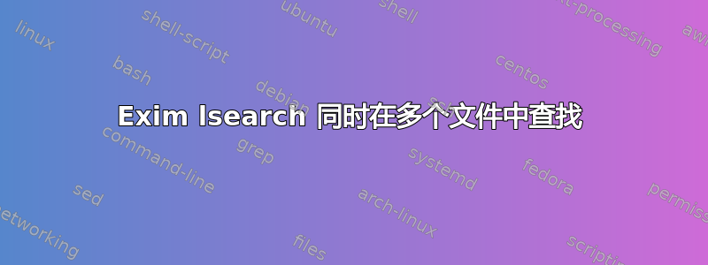 Exim lsearch 同时在多个文件中查找