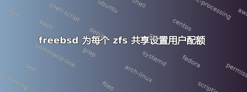 freebsd 为每个 zfs 共享设置用户配额