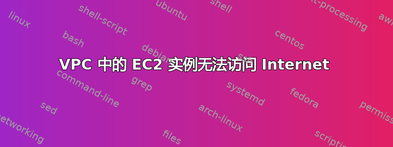 VPC 中的 EC2 实例无法访问 Internet