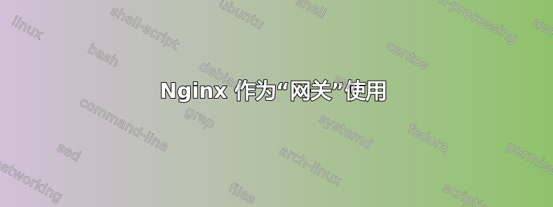 Nginx 作为“网关”使用