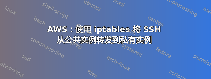 AWS：使用 iptables 将 SSH 从公共实例转发到私有实例