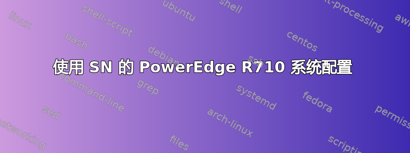 使用 SN 的 PowerEdge R710 系统配置