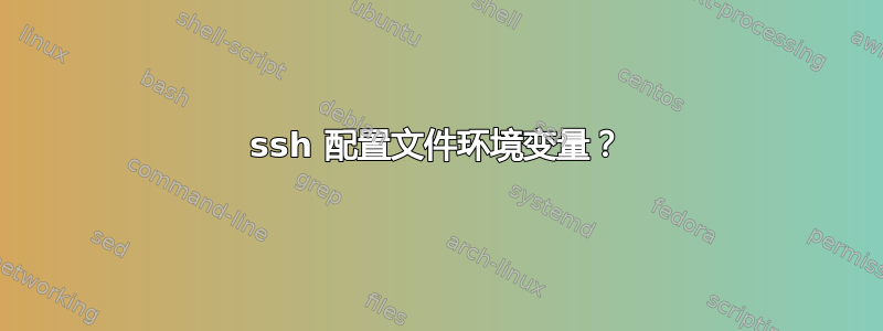 ssh 配置文件环境变量？