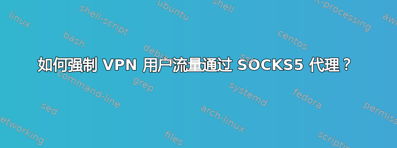 如何强制 VPN 用户流量通过 SOCKS5 代理？