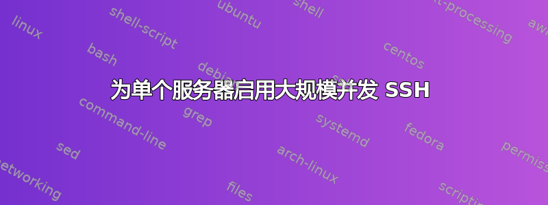 为单个服务器启用大规模并发 SSH