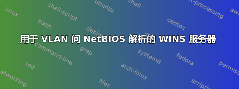 用于 VLAN 间 NetBIOS 解析的 WINS 服务器