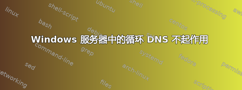 Windows 服务器中的循环 DNS 不起作用