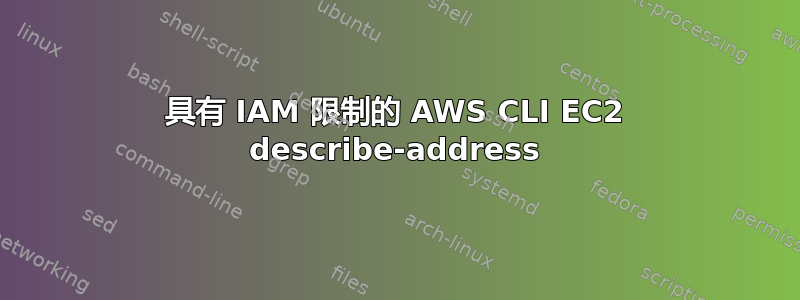 具有 IAM 限制的 AWS CLI EC2 describe-address