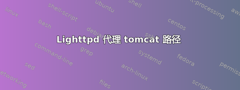 Lighttpd 代理 tomcat 路径