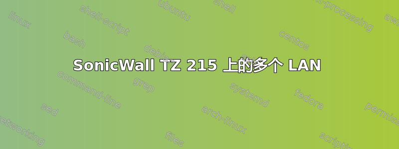 SonicWall TZ 215 上的多个 LAN