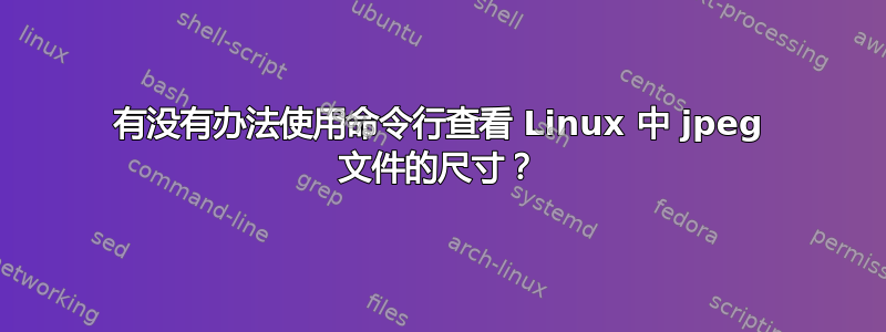 有没有办法使用命令行查看 Linux 中 jpeg 文件的尺寸？