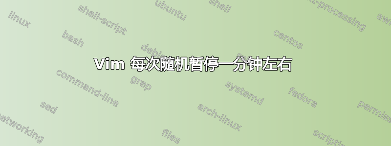 Vim 每次随机暂停一分钟左右