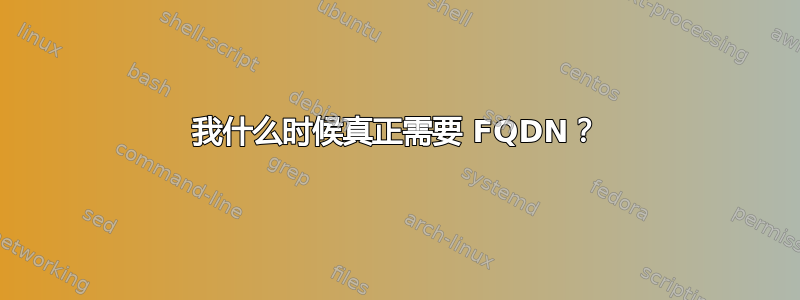 我什么时候真正需要 FQDN？