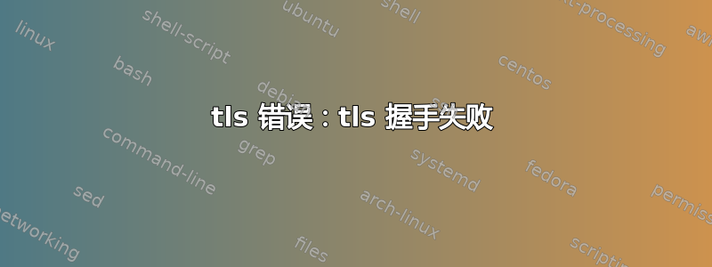 tls 错误：tls 握手失败