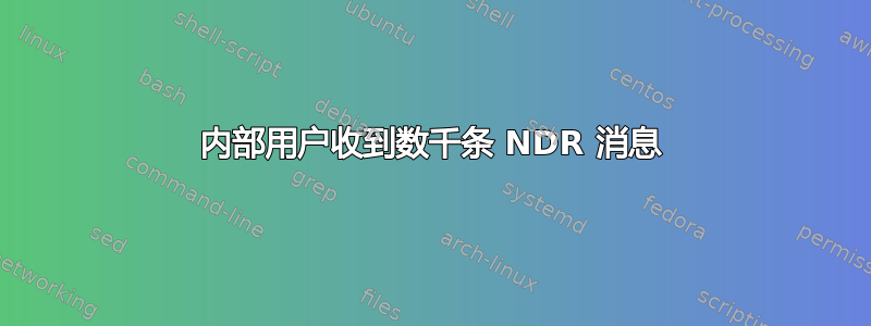 内部用户收到数千条 NDR 消息