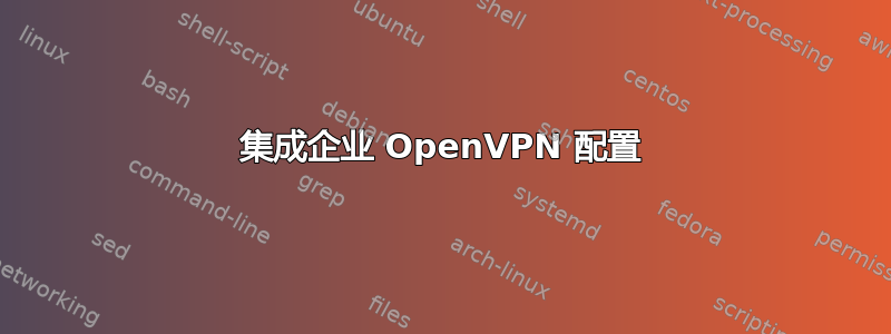 集成企业 OpenVPN 配置