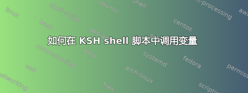 如何在 KSH shell 脚本中调用变量