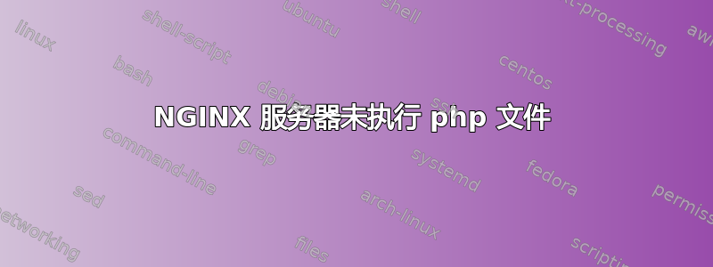 NGINX 服务器未执行 php 文件