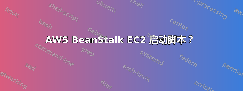 AWS BeanStalk EC2 启动脚本？